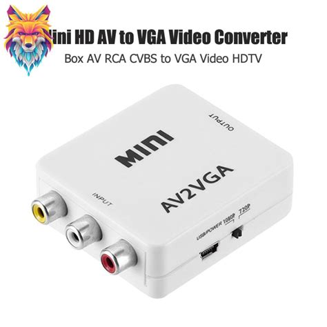 rca to vga converter box|Mini HD AV2VGA Video Converter Box AV RCA .